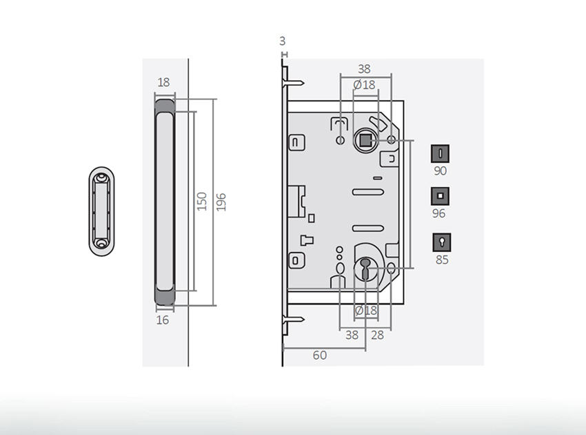 Kit de herrajes PREMIUM ALU WHITE
